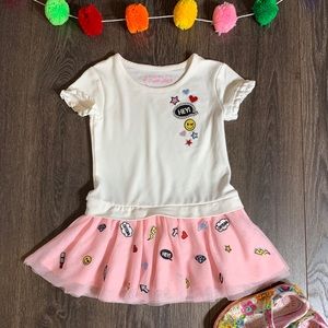 🌈 😀 Flapdoodles Cute Emoji Dress 4T